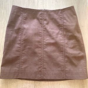 Free People Modern Femme Faux Leather Mini Skirt Size 2